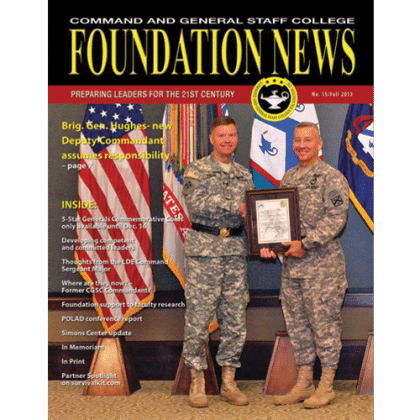 Foundation News, No. 15, Fall 2013, cover image