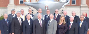 Meyers, top row/second from right, takes a group photo with other CGSC Foundation board members during a board meeting in 2015.