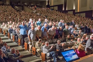 During Burns presentation Vietnam veterans in the audience were recognized.