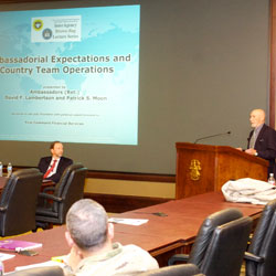 Ambassadors discuss country teams in InterAgency Brown-Bag Lecture