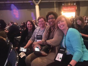 CGSC Foundation Director of Development Joan Cabell, right, sits with new friends from Chicago and Baltimore at the opening ceremony of the 2018 International Fundraising Conference in New Orleans.