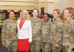 Every CGSC student wanted a photo with Gen. (Ret.) Dunwoody after she autographed their books.
