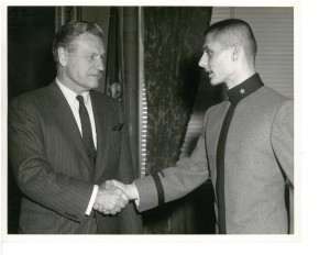 Cadet Gregor (2nd Classman) with New York Governor Nelson Rockefeller. - 1968
