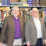 PotM-1904-250px photo of Mike Dunn and Dr. James Sterrett in the Simulations lab at CGSC