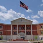 photo of the entrance to the Lewis and Clark Center, home of CGSC