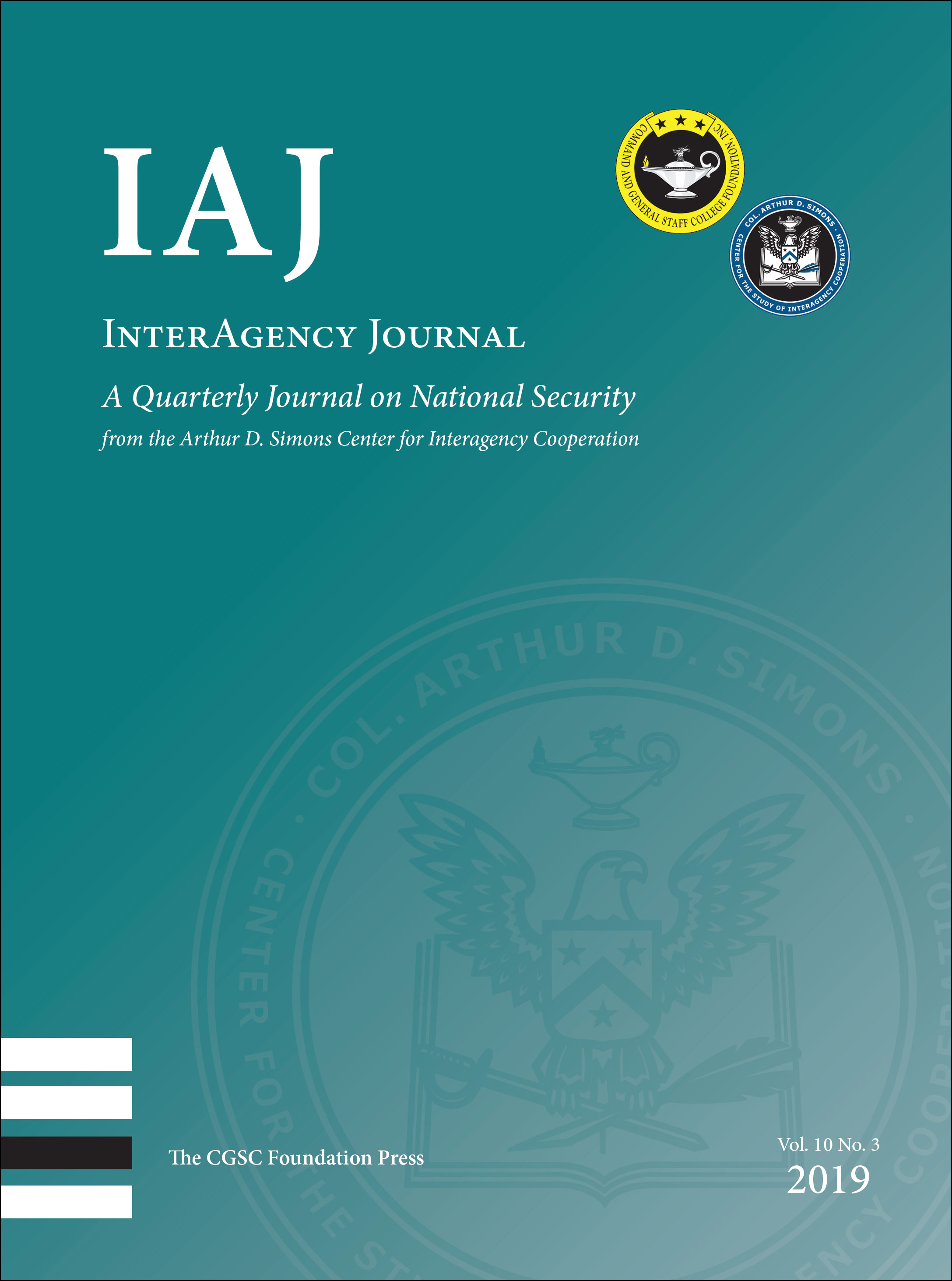 image of the cover of InterAgency Journal 10-3