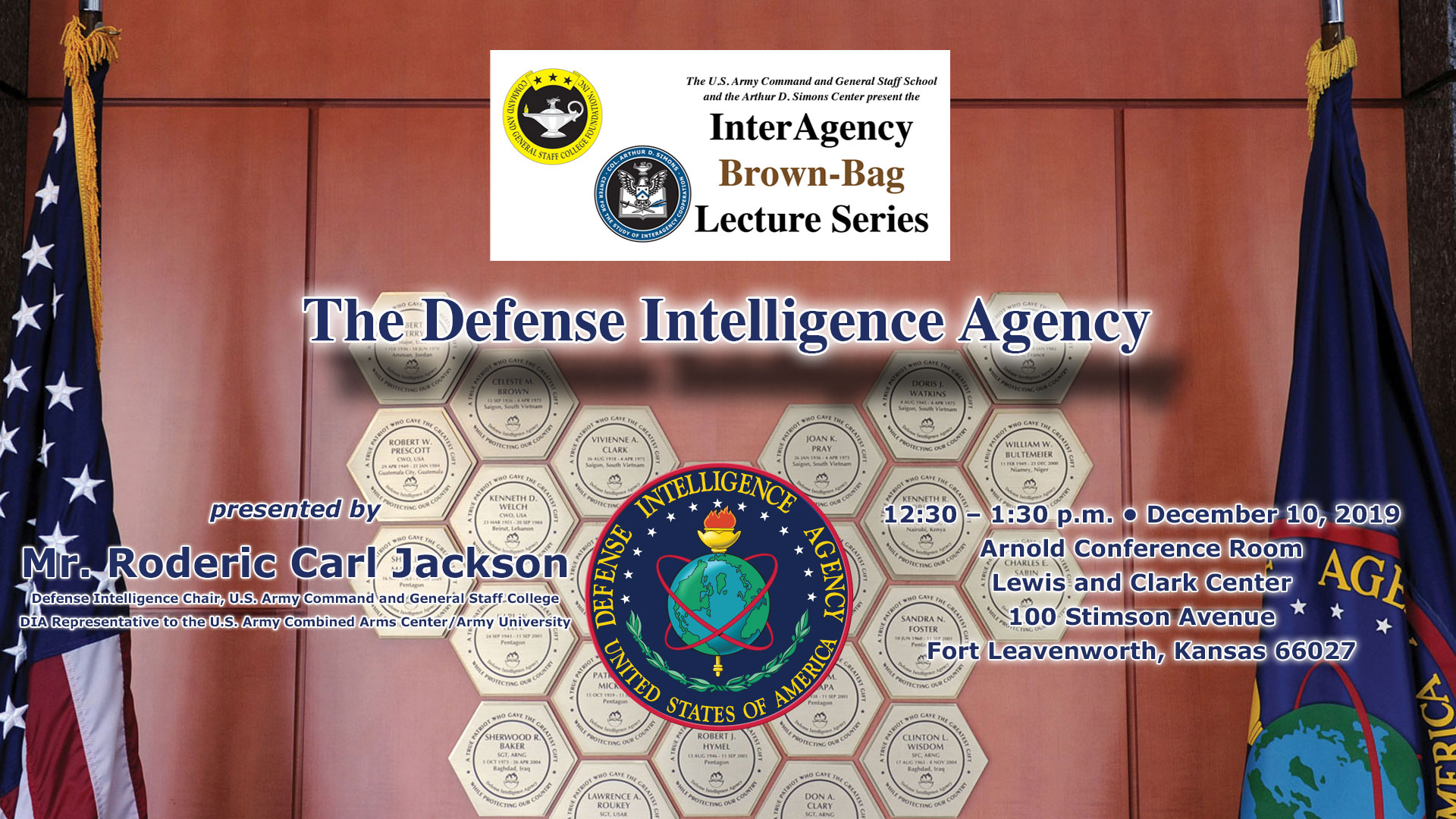 InterAgency Brownbag Lecture info image with speaker/dates/location