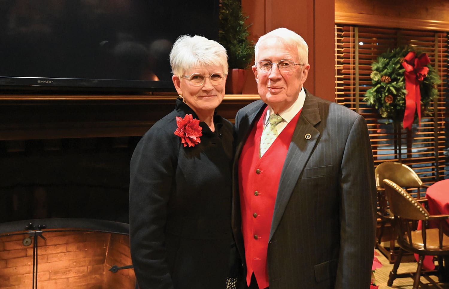 Holiday Reception DEC w CGSC Foundation Chairman Emeritus Lt. Gen. (Ret.) John Miller and wife Joan.
