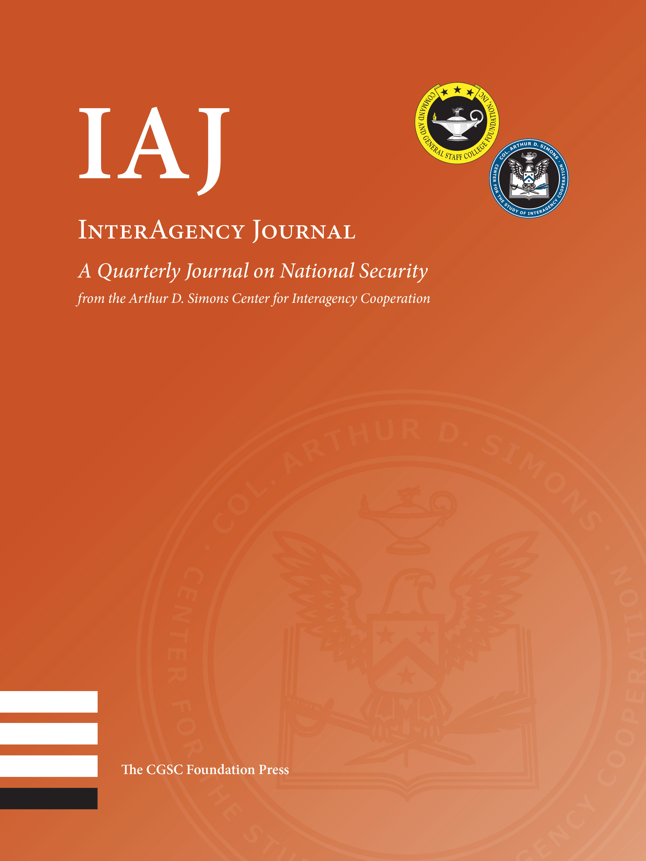 IAJ cvrimg w image of the cover of InterAgency Journal 10-4