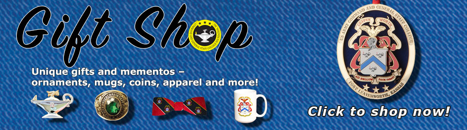 CGSC Foundation Gift Shop composite image with images of selected items from the store