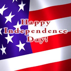 Happy Independence Day 2020 text over flag