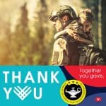 GT Soldier and Girl thank you Square