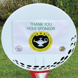 CGSCF-golf-sponsorship-250px photo of CGSC Foundation's hole sponsor sign from the Aug. 20, 2021, Henry Leavenworth Chapter of AUSA golf tournament.