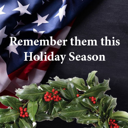 Honoring Veterans today and during the upcoming holiday season