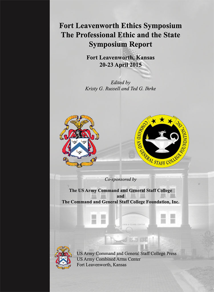 2015 Fort Leavenworth Ethics Symposium report cover image linked to the full report pdf