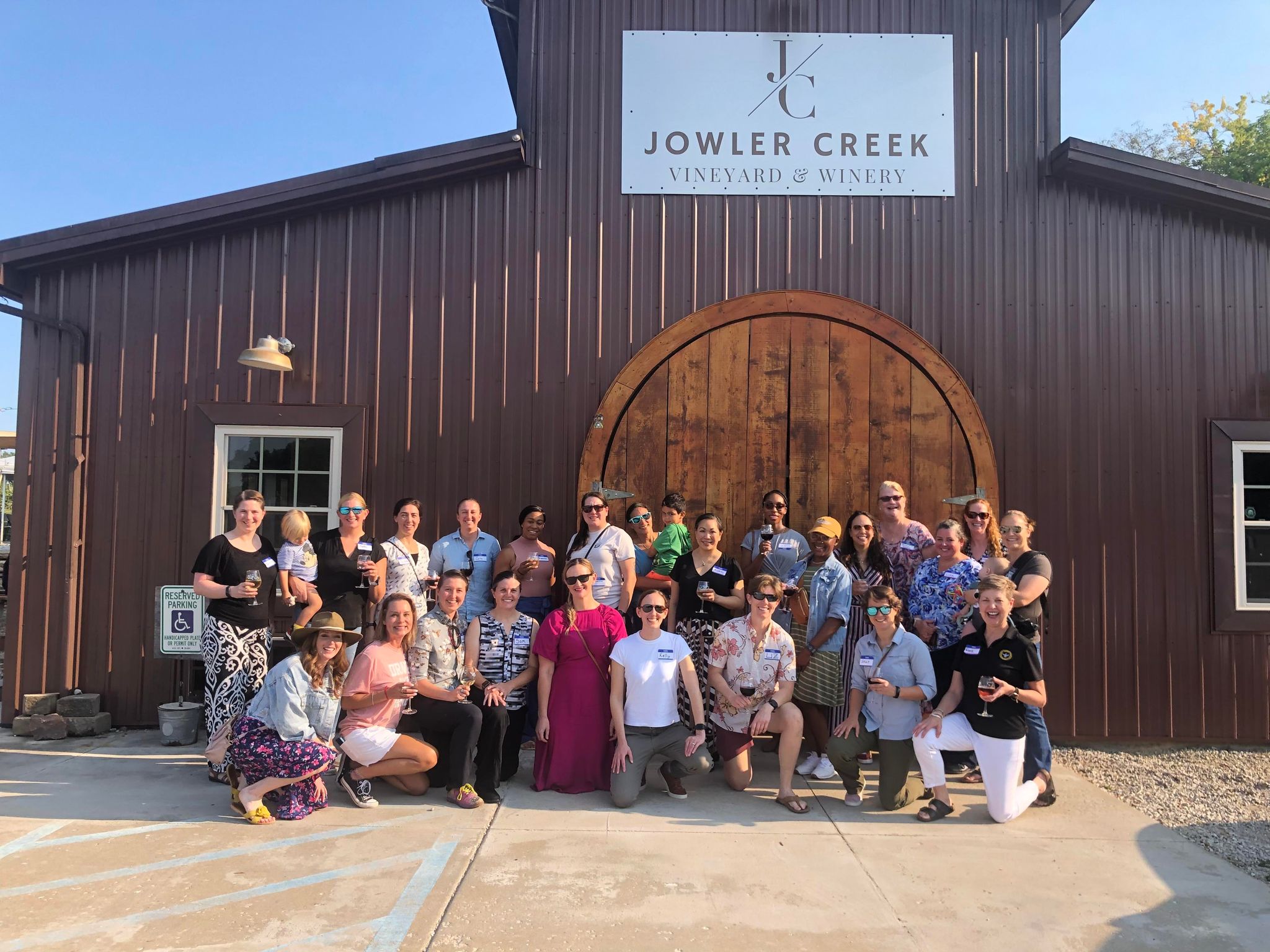 Women from different military services and government agencies attended the Women and Leadership social at Jowler Creek Vineyard & Winery.