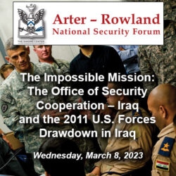 ARNSF logo with date and location text over a photo. Photo is U.S. Army Lt. Gen. Robert Caslen, Office of Security Cooperation - Iraq commander, talks with Iraqi Air Traffic Control students, June 9, 2012, in Tikrit, Iraq. OSC - I in conjunction with the U.S. Embassy - Baghdad, the government of Iraq and international partners, conducts security cooperation in order to support Iraq's continued development into a sovereign, stable and long-term self-reliant strategic partner that contributes to peace and security in the region. (U.S. Army photo)