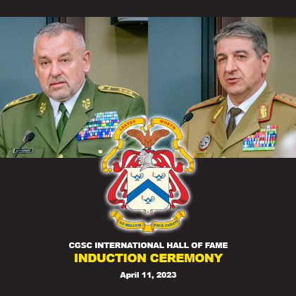 CGSC inducts two officers to International Hall of Fame