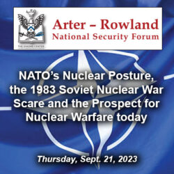 ARNSF logo with date and location text over the NATO flag.