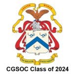 CGSC Crest with "CGSOC Class of 2024" text underneath