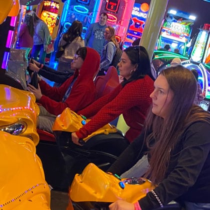 International Military Students (IMS) along with their family members, attending the CGSOC Class of 2024 at the U.S. Army Command and General Staff College at Fort Leavenworth were provided an opportunity to meet for a “Welcome Back to School” event conducted at the Main Event in the Zona Rosa Family Entertainment Center in North Kansas City on Jan. 28, 2024.