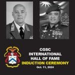 IHOF-241011-600px composite image with CGSC crest and photos of the two inductees into the CGSC International Hall of Fame on Oct. 11, 2024