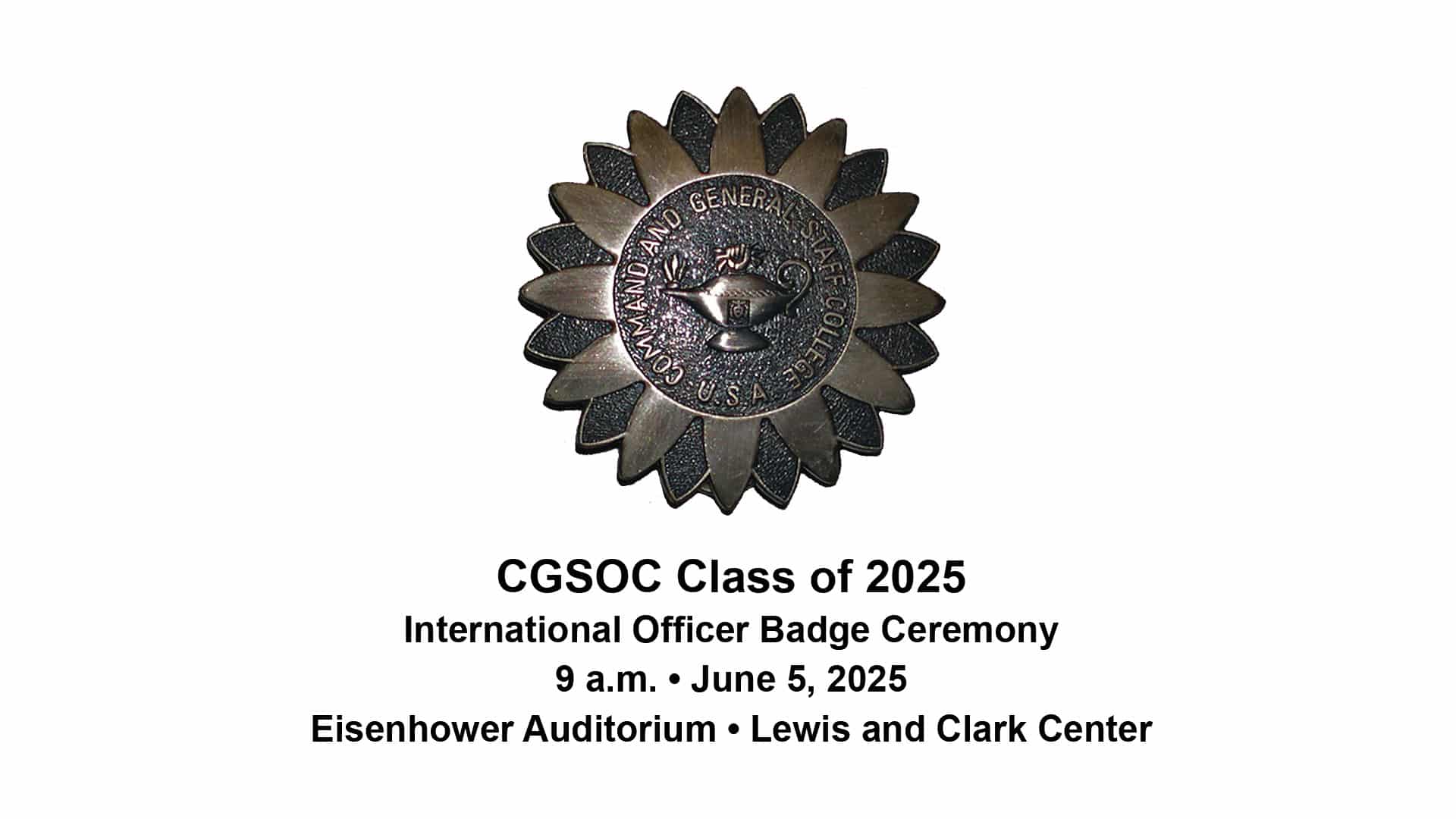 2025 International Officer Badge Ceremony