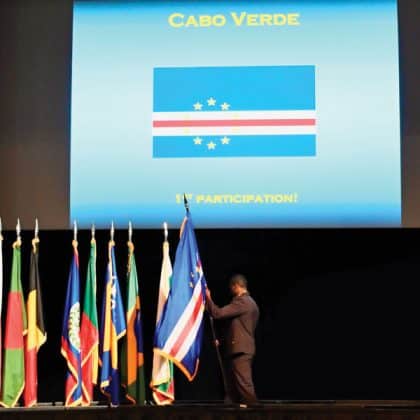 AY2026-Flag-Ceremony photo of Cabo Verde flag being posted