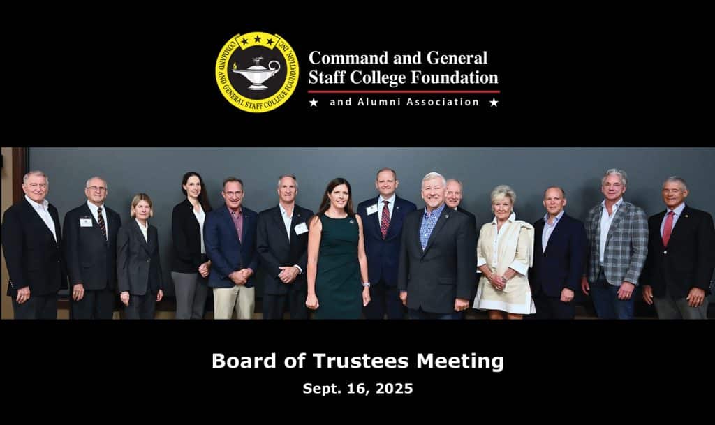 CGSC Foundation Board meeting group photo on Sept. 16, 2025.
