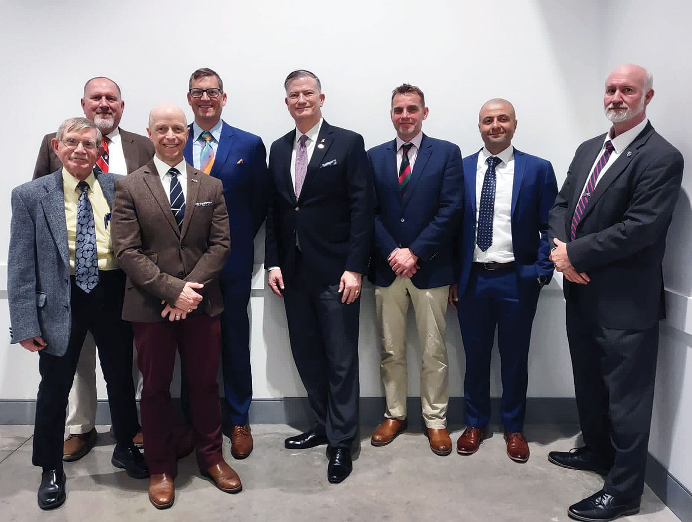 CGSC WorldQuest team members took part in WorldQuest at the Johnson County Arts and Heritage Center on April 30, 2026, taking 10th overall in the competition. Left to right: Mr. Gary Hobin, Mr. Dan Honken, LtCol Sam Short (AUS), Lt. Col. Nathan Moore, Mr. Joe Donalbain, LtCol. James Ayre (GBR), Lt. Col. Jamal Khan, Dr. John Ringquist (photo courtesy Gary Hobin)